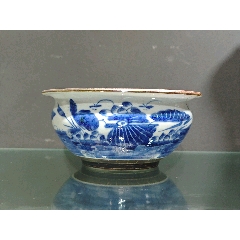 清代青花满池娇锦堂发记盖子_青花瓷_图片欣赏_收藏价格_7788烟标收藏