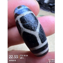 藏传满朱砂二十一眼绿皮象雄天珠58*13.6毫米_天珠_珠颜不改【7788小人书】