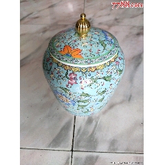中国 染付 色絵 花瓶 壺 粉彩 美術品・アンティーク・コレクション 中国 染付 色絵 花瓶 壺 粉彩