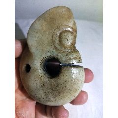 9185齐家文化高古玉沁色玉斧_和田玉_玉泉陌【7788旧书网】