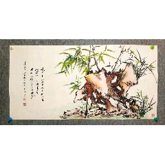 韦建华大六尺牡丹中堂-花鸟国画原作-7788收藏