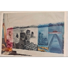 油画原画　30cm 「格子小人」 民国老油画《人物肖像》宽23厘米高30厘米_油画原画_马氏聚宝斋【7788