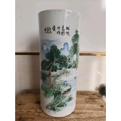 民国粉彩花鸟纹笔筒_旧瓷器_碧华堂【7788旧书网】