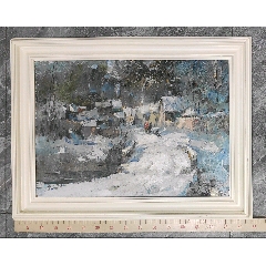 手绘布面油画《林彪侧面肖像》_油画原画_老虎头古玩店铺【7788红宝书】