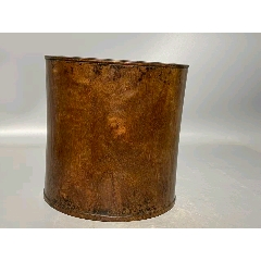 老紫檀笔筒古董老木器老木雕清代小叶紫檀梅化龙笔筒