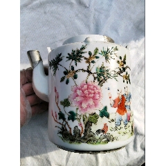 桃花美女四方壶双面人物画_旧瓷器_博古雅瓷斋【7788旧书网】