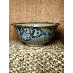 清代青花双龙戏珠纹大香炉，-青花瓷-7788旧书网