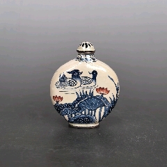 俏色玛瑙雕人物故事鼻烟壶。_旧鼻烟壶_飞鸿堂【7788旧书网】