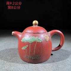 067 骨董品　朱泥南瓜急須　茶壶 　　高建芳製 工艺大师高建芳南瓜壶_紫砂壶_可可收藏【7788旧书网】