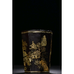 老黄花梨笔筒古董老家具明清老木器清代黄花梨海黄老笔筒文房雅器_笔筒