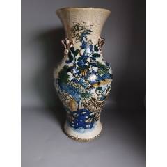 青花花鸟瓶，青花瓶，花鸟瓶，青花花卉，细路青花，看上去是民国的，腹