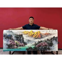 B44669号国画国画写意马奔马图85×50cm作者：徐悲鸿_花鸟国画原作_呈祥