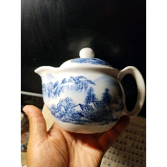 清代嘉道时期豆青釉堆白青花「雉鸡牡丹」300件嫁妆瓶_青花瓷_玩古怡情