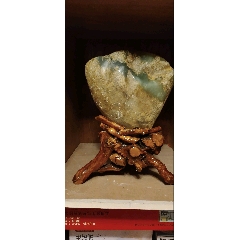 石卿款田黄石山水人物原石摆_寿山石_南缘阁【7788红宝书】
