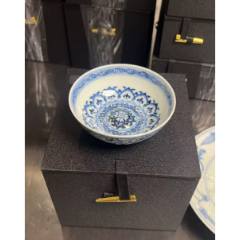 万扬堂陶艺青花瓷杯2只一对合售（口径55mm，高80mm）_青花瓷_三缘轩