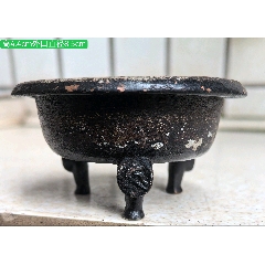 日本明治大型三足鼎式铜香炉_铜炉_桑子靓号【7788旧书网】