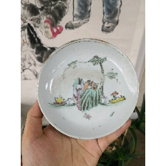 晚清民国名家罗永发粉彩桃花仕女茶壶_旧瓷器_时代新居民【7788旧书网】