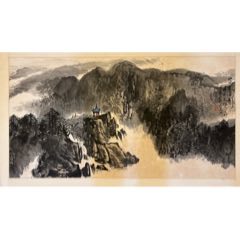 张兴武纯水墨花鸟画一幅_山水国画原作_渭川居士【7788旧书网】