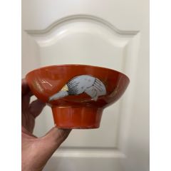 中国古美術 旧蔵品 清光緒 豇豆紅釉水盂 水滴 書道用筆洗 文房精品 古陶磁器 郎窑红水盂(清、康熙)_红釉瓷_至真斋【7788旧书网】