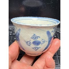 清代嘉庆青花缠枝花卉纹大盘_青花瓷_御泓轩古玩玉器【7788旧书网】