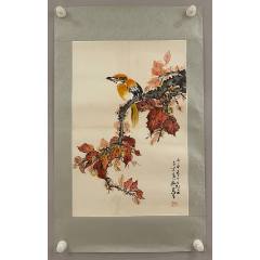李源海，中国台湾籍岭南画派杨善深弟子《昙花图》国画书法古玩字画