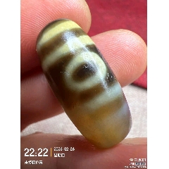 10171藏传大尺寸牙黄九眼天珠_天珠_玉泉陌【7788红宝书】