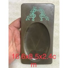 早期的山西五台山石砚台，文山石砚，台砚，段砚，漂亮，圆形绿色，品如