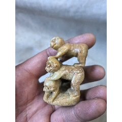 老货精品。篆刻家【友竹】作寿山石田黄石原石原色摆件_寿山石_文玩字画