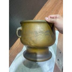 清代“宣”字款厚重小香炉一尊_铜炉_醉古轩【7788集邮集卡】
