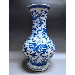 中国　青花　山水文　八角水孟　筆洗　V　R7988 清中期哥釉青花山水人物笔筒_青花瓷_康桐强【7788旧书网】