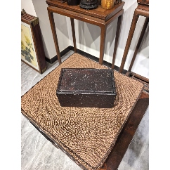 老黄花梨木箱古董老家具清代黄花梨海黄满雕龙纹超大书箱明清家具_木盒