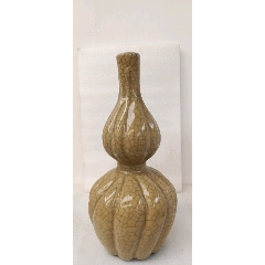民国黄釉开窗山水茶叶罐_黄釉瓷_玉晨峰宝阁【7788红宝书】