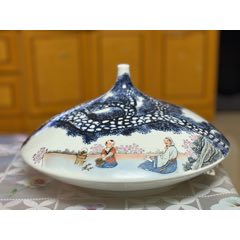 清同治粉彩八卦太极纹八方供盘-彩绘瓷/彩瓷-7788红宝书