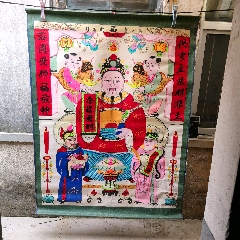 吴道子精品手绘老绢敬佛图，吴道子唐代著名画家书法家，世人尊称，画圣