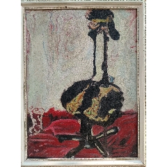 油画原画　30cm 「格子小人」 手绘厚布面大幅油画《孙中山肖像》_油画原画_老虎头古玩店铺【7788旧书网】