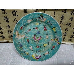 晚清同治粉彩贡盘清粉彩瓷器_旧瓷器_九龙盛世收藏【7788旧书网】