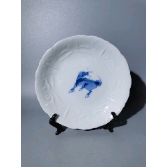 嘉庆青花缠枝莲喜字杯茶器茶具杯子壶承盖置汤吞茶盘茶托茶盏-青花瓷
