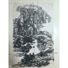 中国颖州画院副院长鲁人山水画_山水国画原作_品墨斋【7788红宝书】