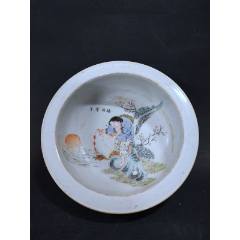 同治年制粉彩百财碗_旧瓷器_大通古玩店【7788红宝书】