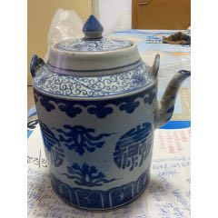 乾隆青花山水罐包老碗盘花盆盖缸帽筒杯子水盂渣斗笔洗粉盒_青花瓷_清茗