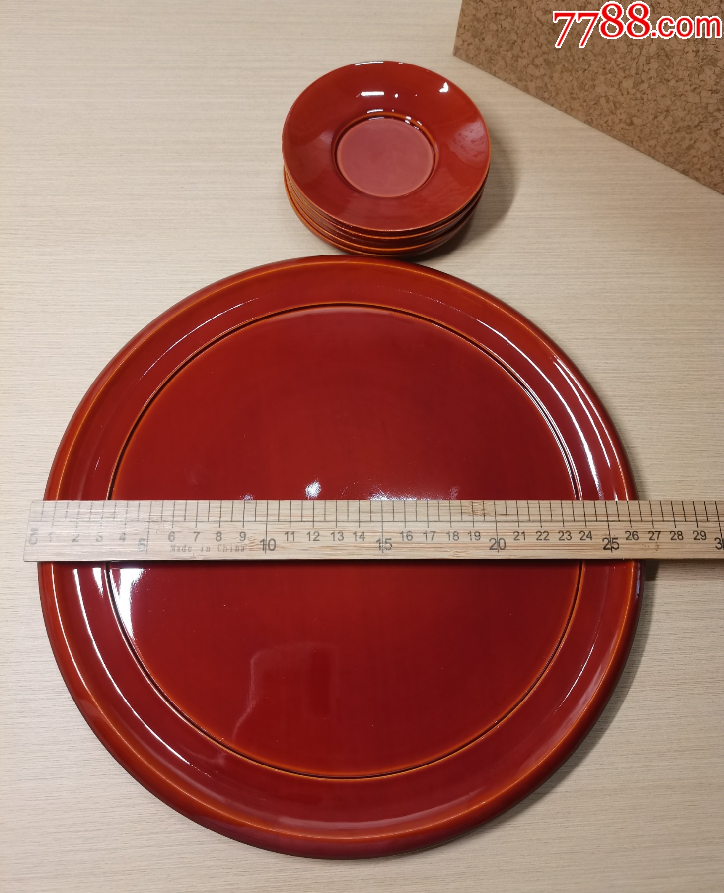 回流木胎赤紅大漆茶具一套（全新全品帶原盒）_價格168元_第11張_7788商城__七七八八商品交易平臺(7788.com)