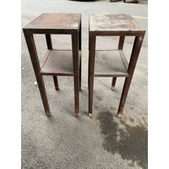 中国 稀少清代黄花梨 古董家具 金禅子典藏清代黄花梨花几一对｜文房家具｜韩国黄花梨｜韩国家具｜韩国
