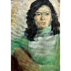 美院流出无款油画==弹琵琶的女人_油画原画_今古传籍【7788旧书网】