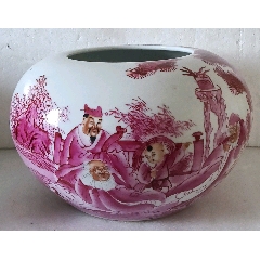 胡源鑫造粉彩加墨彩花鸟糖罐_旧瓷器_恒雅斋古玩【7788旧书网】