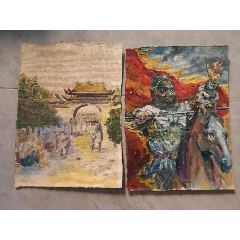 油画原画　30cm 「格子小人」 油画原画_全部_在线交易【7788收藏__收藏热线】