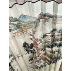 张大千（款），大幅泼墨中堂画《荷花图》国画书法古玩字画装饰挂画。纸