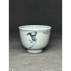 外紫金釉内青花鱼藻纹茶杯_青花瓷_文荟堂【7788红宝书】