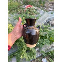 酱釉旋纹瓶 金元时期酱釉旋纹三足炉完整尺寸见图-其他文房用具-7788红宝书