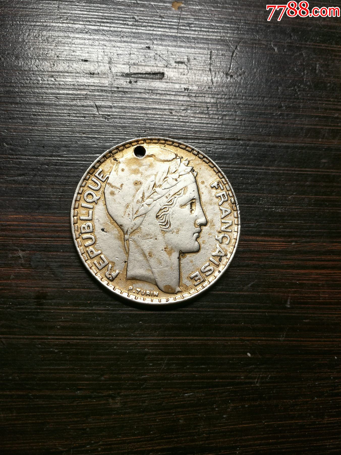 1938年法国20法郎样子的银币章8克33mm_法国钱币_伶意轩【7788老唱片】