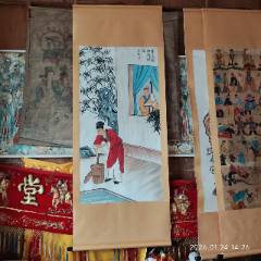 吴道子精品手绘老绢敬佛图，吴道子唐代著名画家书法家，世人尊称，画圣